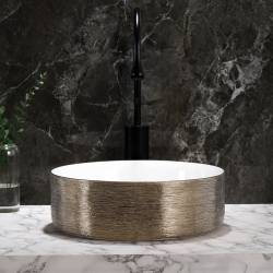 UMYWALKA NABLATOWA CERAMICZNA OKRĄGŁA LAVA-GL-BR-360 ZŁOTA LAVA-GL-BR-360