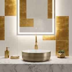UMYWALKA NABLATOWA CERAMICZNA OKRĄGŁA LAVA-GL-BR-360 ZŁOTA LAVA-GL-BR-360