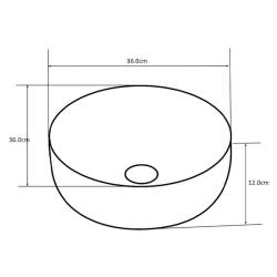 UMYWALKA NABLATOWA CERAMICZNA OKRĄGŁA LAVA-GL-BR-360 ZŁOTA LAVA-GL-BR-360
