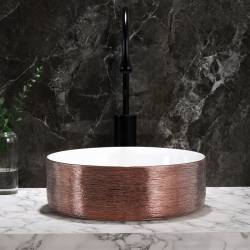 UMYWALKA NABLATOWA CERAMICZNA OKRĄGŁA LAVA-P-GL-360 RÓŻOWE ZŁOTO LAVA-P-GL-360