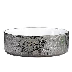 UMYWALKA NABLATOWA CERAMICZNA OKRĄGŁA LAVA-WH-SV-MOD3-360 SREBRNA LAVA-WH-SV-MOD3-360