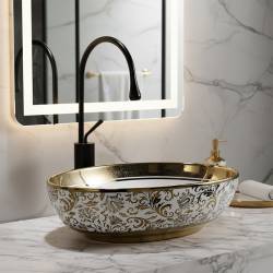 UMYWALKA NABLATOWA CERAMICZNA OWALNA KINI-WH-MOD6-500