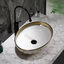 UMYWALKA NABLATOWA CERAMICZNA OWALNA KINI-WH-MOD6-500
