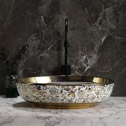 UMYWALKA NABLATOWA CERAMICZNA OWALNA KINI-WH-MOD6-500