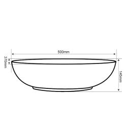 UMYWALKA NABLATOWA CERAMICZNA OWALNA KINI-WH-MOD6-500