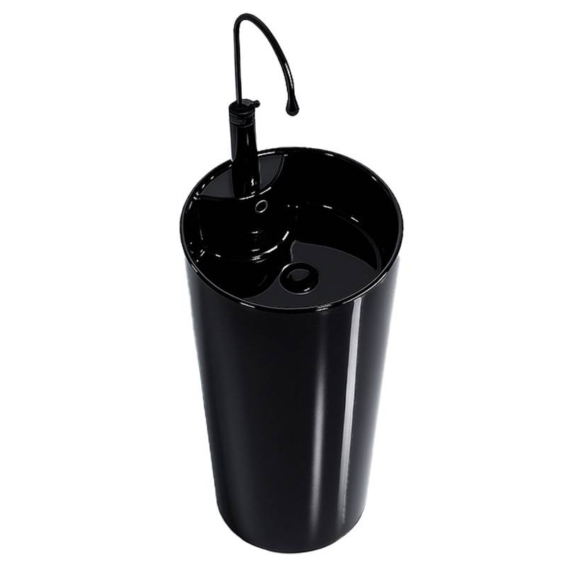 UMYWALKA WOLNOSTOJĄCA CERAMICZNA OGRĄGŁA LINO-BL-400 CZARNA LINO-BL-400