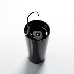 UMYWALKA WOLNOSTOJĄCA CERAMICZNA OGRĄGŁA LINO-BL-400 CZARNA LINO-BL-400