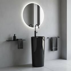 UMYWALKA WOLNOSTOJĄCA CERAMICZNA OGRĄGŁA LINO-BL-400 CZARNA LINO-BL-400