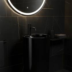 UMYWALKA WOLNOSTOJĄCA CERAMICZNA OGRĄGŁA LINO-BL-400 CZARNA LINO-BL-400