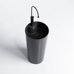 UMYWALKA WOLNOSTOJĄCA CERAMICZNA OGRĄGŁA LINO-BL-400 CZARNA LINO-BL-400
