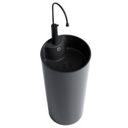 UMYWALKA WOLNOSTOJĄCA CERAMICZNA OKRĄGŁA LINO-MTB-400 CZARNY MAT LINO-MTB-400