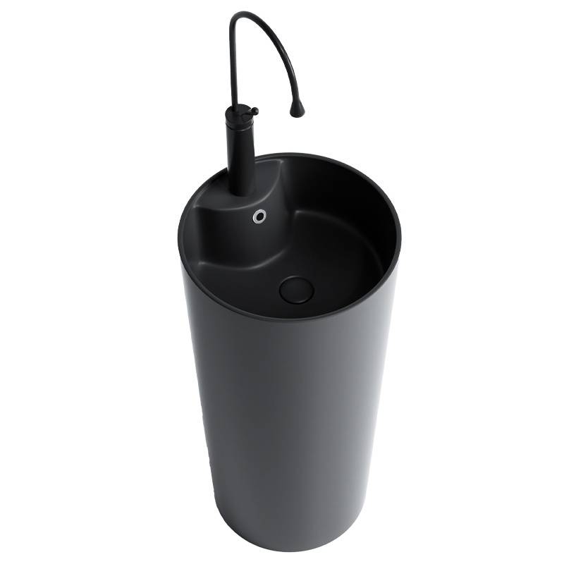 UMYWALKA WOLNOSTOJĄCA CERAMICZNA OKRĄGŁA LINO-MTB-400 CZARNY MAT LINO-MTB-400