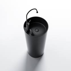 UMYWALKA WOLNOSTOJĄCA CERAMICZNA OKRĄGŁA LINO-MTB-400 CZARNY MAT LINO-MTB-400