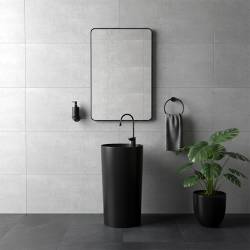 UMYWALKA WOLNOSTOJĄCA CERAMICZNA OKRĄGŁA LINO-MTB-400 CZARNY MAT LINO-MTB-400