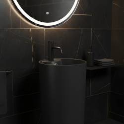 UMYWALKA WOLNOSTOJĄCA CERAMICZNA OKRĄGŁA LINO-MTB-400 CZARNY MAT LINO-MTB-400
