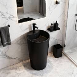 UMYWALKA WOLNOSTOJĄCA CERAMICZNA OKRĄGŁA LINO-MTB-400 CZARNY MAT LINO-MTB-400