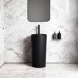 UMYWALKA WOLNOSTOJĄCA CERAMICZNA OKRĄGŁA LINO-MTB-400 CZARNY MAT LINO-MTB-400