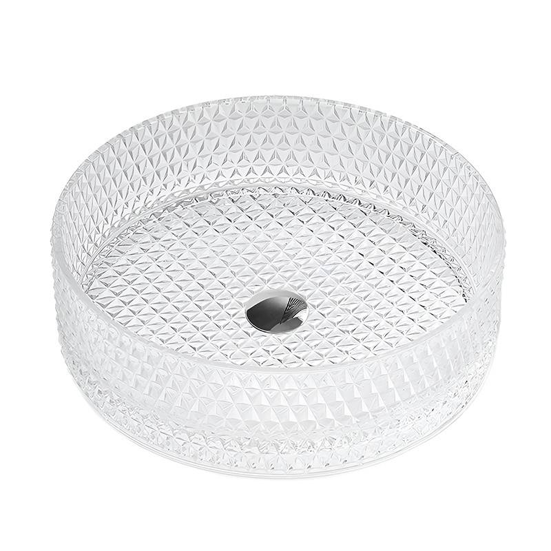 UMYWALKA NABLATOWA SZKLANA OKRĄGŁA BRILLANT1-TR-360 TRANSPARENTNA 36x12 CM BRILLANT1-TR-360
