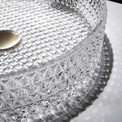 UMYWALKA NABLATOWA SZKLANA OKRĄGŁA BRILLANT1-TR-360 TRANSPARENTNA 36x12 CM BRILLANT1-TR-360