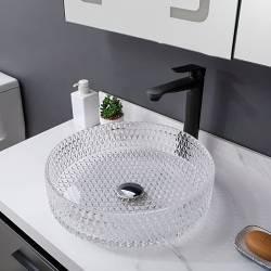UMYWALKA NABLATOWA SZKLANA OKRĄGŁA BRILLANT1-TR-360 TRANSPARENTNA 36x12 CM BRILLANT1-TR-360