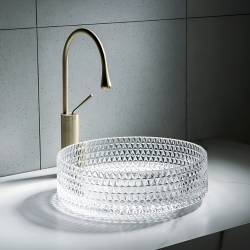 UMYWALKA NABLATOWA SZKLANA OKRĄGŁA BRILLANT1-TR-400 TRANSPARENTNA BRILLANT1-TR-400