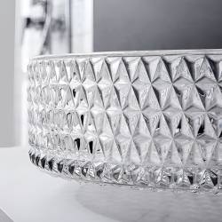 UMYWALKA NABLATOWA SZKLANA OKRĄGŁA BRILLANT1-TR-400 TRANSPARENTNA BRILLANT1-TR-400