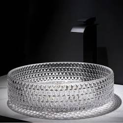 UMYWALKA NABLATOWA SZKLANA OKRĄGŁA BRILLANT1-TR-400 TRANSPARENTNA BRILLANT1-TR-400