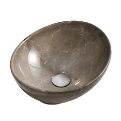 UMYWALKA NABLATOWA CERAMICZNA MARMUROWA OWALNA LUMO-MAR8-405