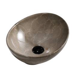 UMYWALKA NABLATOWA CERAMICZNA MARMUROWA OWALNA LUMO-MAR8-405
