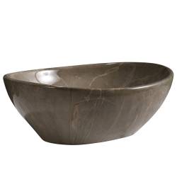 UMYWALKA NABLATOWA CERAMICZNA MARMUROWA OWALNA LUMO-MAR8-405