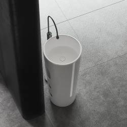 UMYWALKA WOLNOSTOJĄCA CERAMICZNA OWALNA LINO-WH-WOF-400 BIAŁA LINO-WH-WOF-400