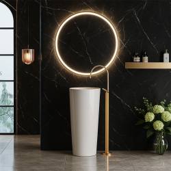 UMYWALKA WOLNOSTOJĄCA CERAMICZNA OWALNA LINO-WH-WOF-400 BIAŁA LINO-WH-WOF-400