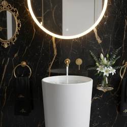 UMYWALKA WOLNOSTOJĄCA CERAMICZNA OWALNA LINO-WH-WOF-400 BIAŁA LINO-WH-WOF-400