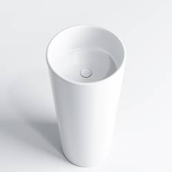 UMYWALKA WOLNOSTOJĄCA CERAMICZNA OWALNA LINO-WH-WOF-400 BIAŁA LINO-WH-WOF-400