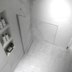 ŚCIANKA SZYBA PRYSZNICOWA ZES-KZ24-CH-90 SZYBA WALK-IN 90 CM 6 MM CHROM