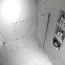 ŚCIANKA SZYBA PRYSZNICOWA ZES-KZ24-CH-90 SZYBA WALK-IN 90 CM 6 MM CHROM