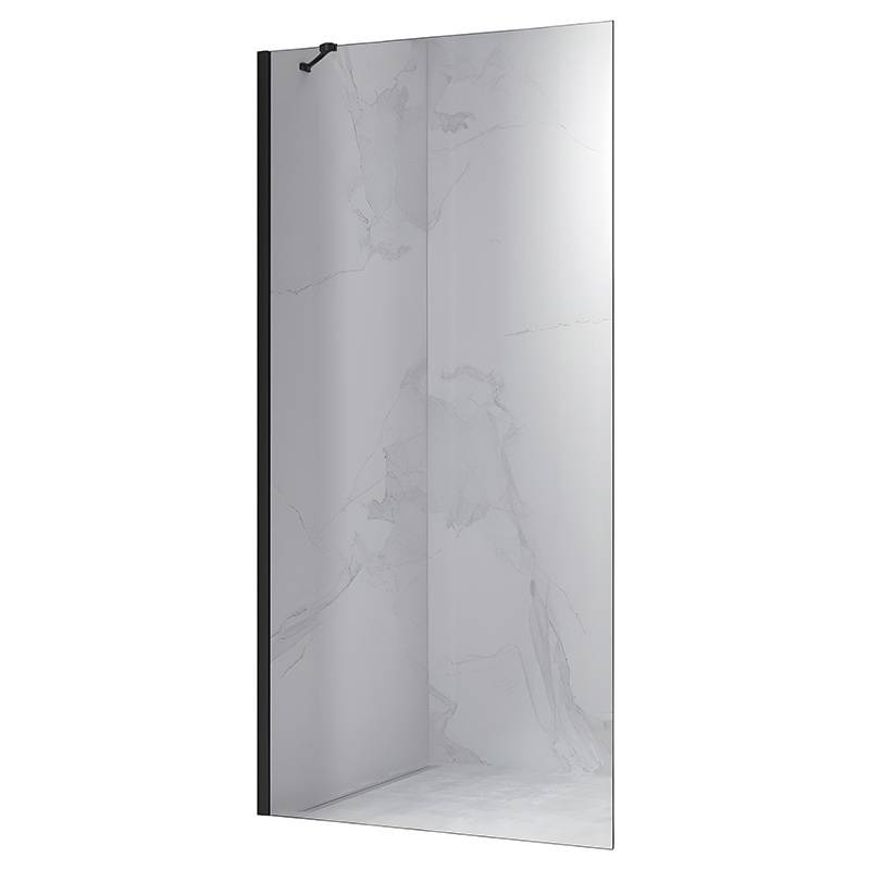 ŚCIANKA SZYBA PRYSZNICOWA ZES-KZ24-BL-70 SZYBA WALK-IN 70 CM 6 MM CZARNA