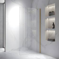 ŚCIANKA SZYBA PRYSZNICOWA ZES-KZ24-GL-70 SZYBA WALK-IN 80 CM 6 MM ZŁOTA