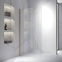 ŚCIANKA SZYBA PRYSZNICOWA WALK-IN ZES-KZ24-GL-90 ZŁOTA