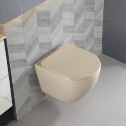 ZESTAW PODTYNKOWY WC STELAŻ TECE MISKA MIZU-CAP-RIM-03 PRZYCISK TC-9240407 CZARNY MAT