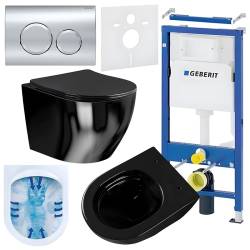ZESTAW PODTYNKOWY WC STELAŻ GEBERIT DUOFIX MISKA MIZU-BL-RIM-03 PRZYCISK DELTA 20 CHROM