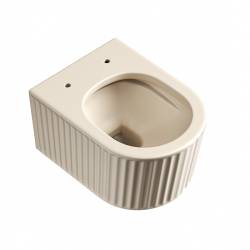 MISKA WC WISZĄCA RIMLESS LUMA-CAP-RIM-03 CAPPUCCINO RYFLOWANA DESKA WOLNOOPADAJĄCA DUROPLAST LUMA-CAP-RIM-03