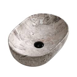 UMYWALKA NABLATOWA CERAMICZNA MARMUROWA OWALNA NEO-MAR2-480