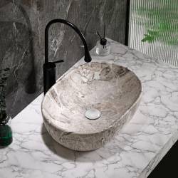 UMYWALKA NABLATOWA CERAMICZNA MARMUROWA OWALNA NEO-MAR2-480