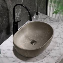 UMYWALKA NABLATOWA CERAMICZNA MARMUROWA OWALNA NEO-MAR9-480