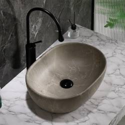 UMYWALKA NABLATOWA CERAMICZNA MARMUROWA OWALNA NEO-MAR9-480