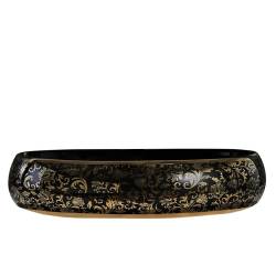 UMYWALKA NABLATOWA CERAMICZNA OWALNA CARI-BL-GL-MOD4-600 CZARNA CARI-BL-GL-MOD4-600