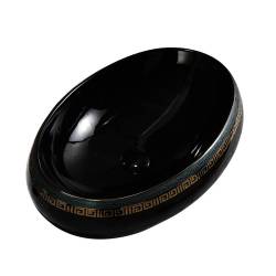 UMYWALKA NABLATOWA CERAMICZNA OWALNA CARI-BL-MOD2-600 CZARNA CARI-BL-MOD2-600