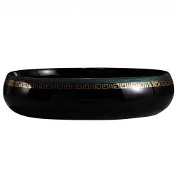 UMYWALKA NABLATOWA CERAMICZNA OWALNA CARI-BL-MOD2-600 CZARNA CARI-BL-MOD2-600