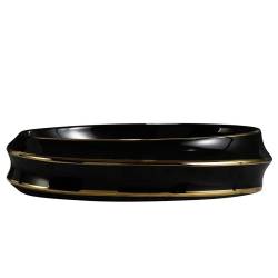 UMYWALKA NABLATOWA CERAMICZNA OWALNA YOKO-BL-GL-LN-600 CZARNA YOKO-BL-GL-LN-600
